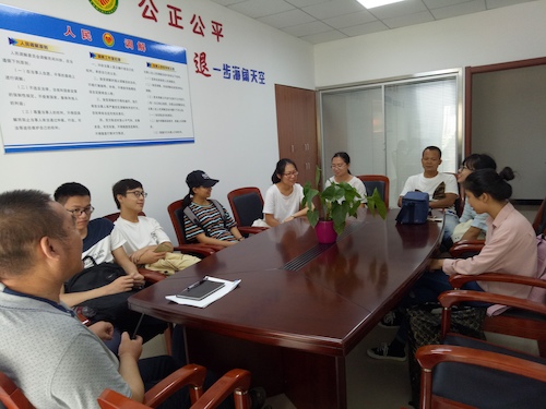 8月14日，黄色仓库
节水宣传小分队赴由拳社区详细了解五水共治情况2